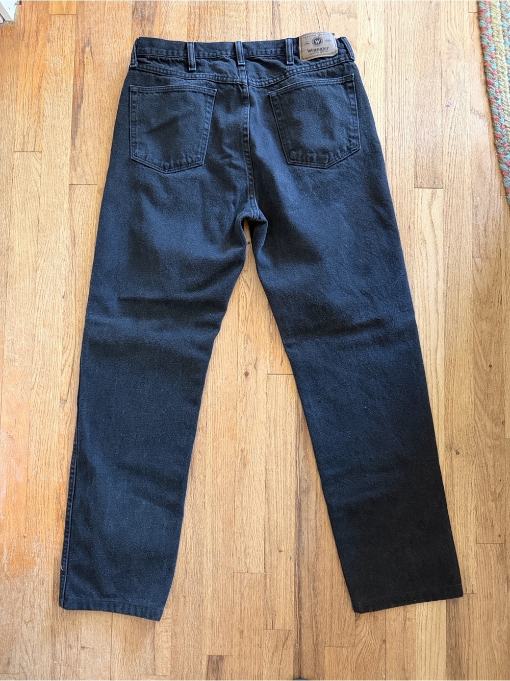 Wrangler Classic Black Straight Leg Denim Jeans  36x34
